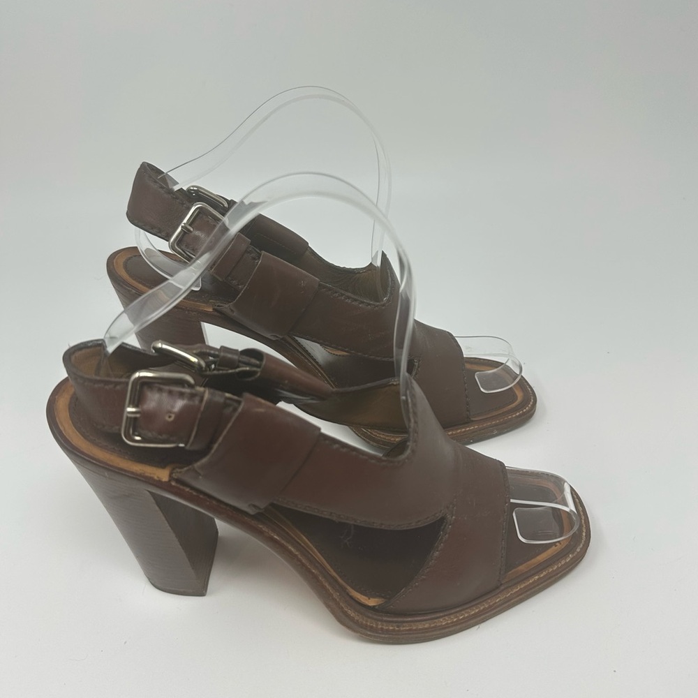 PRADA Pumps Sandals Brown Women's EU 38/US8 - Picture 3 of 16